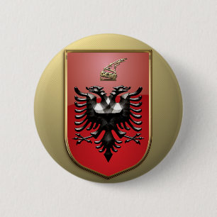 Albanese wapenstilstand ronde button 5,7 cm