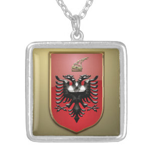 Albanese wapenstilstand zilver vergulden ketting