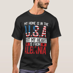 Albanese wortels Amerikaanse vlag Albanië Erfgoed T-shirt