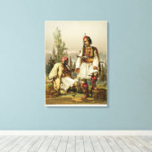 Albanezen, huurlingen in het Ottomaanse leger, caf Canvas Afdruk (Insitu (Houten vloer))
