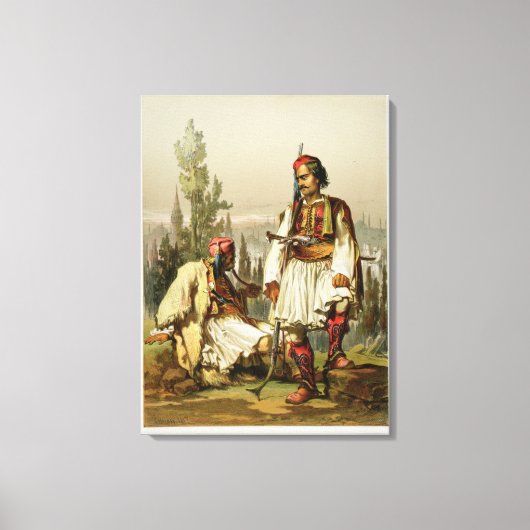 Albanezen, huurlingen in het Ottomaanse leger, caf Canvas Afdruk (Voorkant)