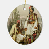 Albanezen, huurlingen in het Ottomaanse leger, caf Keramisch Ornament (Links)