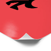 Albania Country Flag and Fan Design Perfect Poster (Hoek)