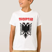 Albania Country Flag and Fan Design T-shirt (Voorkant)