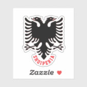 Albania Double Headed Eagle Sticker (Vel)