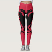 Albania Flag Emblem Leggings (Voorkant)