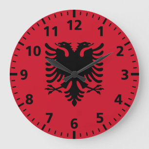 Albania Flag Grote Klok