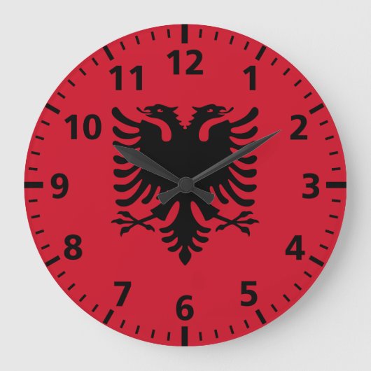 Albania Flag Grote Klok (Voorkant)