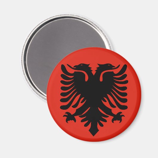 albania flag magnet (Voorkant / Achterkant)