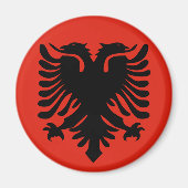 albania flag magnet (Voorkant)