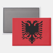 albania flag magnet (Voorkant / Achterkant)