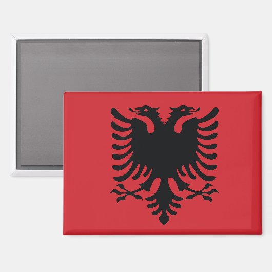 albania flag magnet (Voorkant / Achterkant)