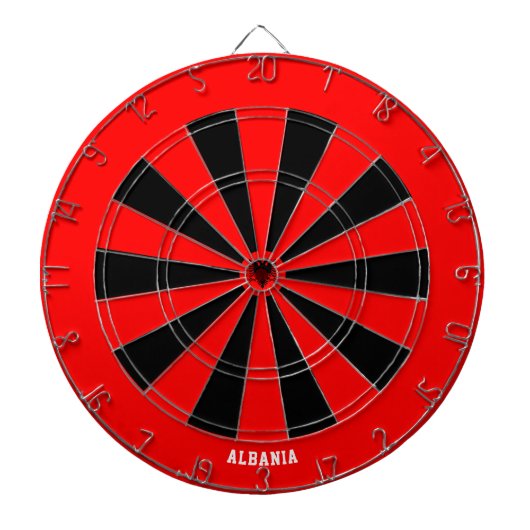 Albania Flag Patriot's Bullseye Dartbord (Voorkant)