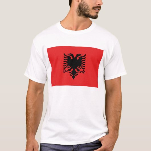 Albania Flag T-Shirt, Patriotic T-Shirts, T-shirt (Voorkant)