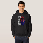 Albanian And Australian Mix DNA Flag Heritage Hoodie (Voorkant volledig)