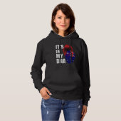 Albanian And Australian Mix DNA Flag Heritage Hoodie (Voorkant volledig)