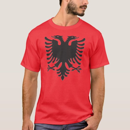 Albanian Eagle Black Steel T-shirt (Voorkant)