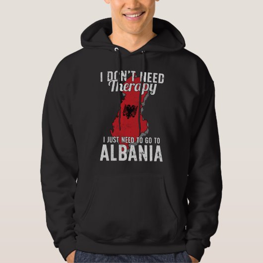 Albanian Flag I Albania Flag I Vacation Gift I Alb Hoodie (Voorkant)
