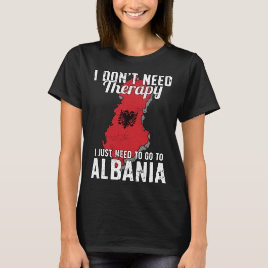Albanian Flag I Albania Flag I Vacation Gift I Alb T-shirt (Voorkant)