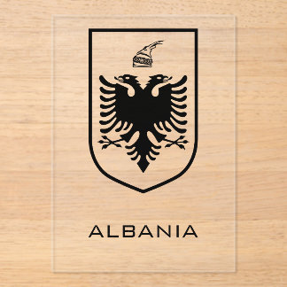 Albanian National Coat of Arms Heritage Ink Acryl Uitnodigingen