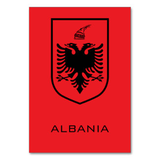 Albanian National Coat of Arms Heritage Ink Kaart