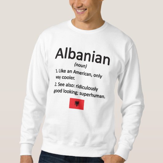 Albanian Roots Albania Flag Albanian Heritage Trui (Voorkant)