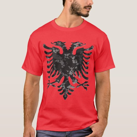 Albanian Urban Camo  Eagle 3D T-shirt (Voorkant)