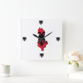 Albanian Wall Clock Vierkante Klok (Huis)