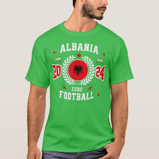 Albanië 2024 supporter t-shirt (Voorkant)