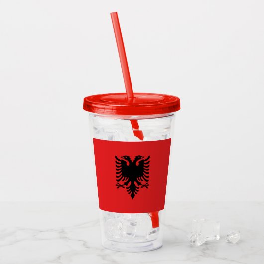 Albanië Acryl Drinkbeker (Voorkant ijs)