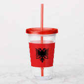 Albanië Acryl Drinkbeker (Voorkant)
