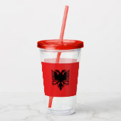 Albanië Acryl Drinkbeker (Achterkant)