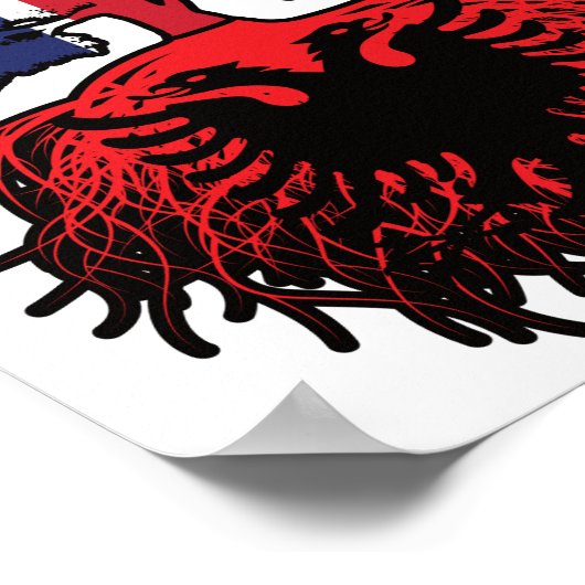 Albanië Albanees Brits Verenigd Koninkrijk Poster (Hoek)