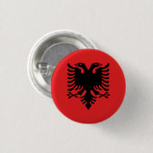 Albanië (Albanees) Vlag Ronde Button 3,2 Cm (Voorkant /achterkant)