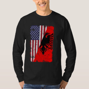 Albanië Albanese Amerikaanse vlag Pride Roots  T-shirt