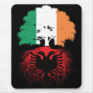 Albanië Albanese Ierse vlag - boomrootbomen Muismat