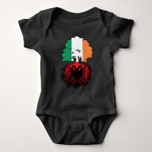 Albanië Albanese Ierse vlag - boomrootbomen Romper