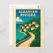  Albanië Albanese Riviera Reizen Briefkaart (Voorkant / Achterkant)