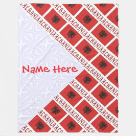 Albanië Albanese vlag betegeld gepersonaliseerd gr Fleece Deken