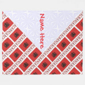 Albanië Albanese vlag betegeld gepersonaliseerd gr Fleece Deken (Voorkant (Horizontaal))