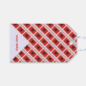 Albanië Albanese vlag betegeld rood gepersonalisee Cadeaulabel (Voorkant (Horizontaal))