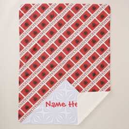 Albanië Albanese vlag betegeld rood gepersonalisee Sherpa Deken