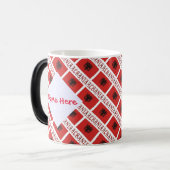 Albanië Albanese vlag betegelde rode personalisati Magische Mok (Voorkant links)