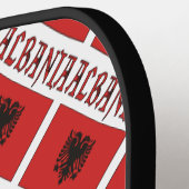 Albanië Albanese vlag betegelde rode personalisati Pickleball Paddle (Links Detail)