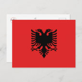 Albanië - Albanese vlag - Briefkaart (Voorkant / Achterkant)