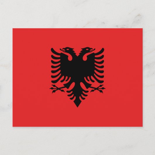 Albanië - Albanese vlag - Briefkaart (Voorkant)