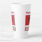 Albanië Albanese vlag rode personalisatie groot Latte Mok (Voorkant)