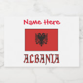 Albanië Albanese vlag rode personalisatie Sparkling Wijnetiket (Enkel label)