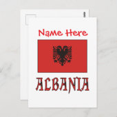 Albanië Albanese vlag rood gepersonaliseerd Briefkaart (Voorkant / Achterkant)