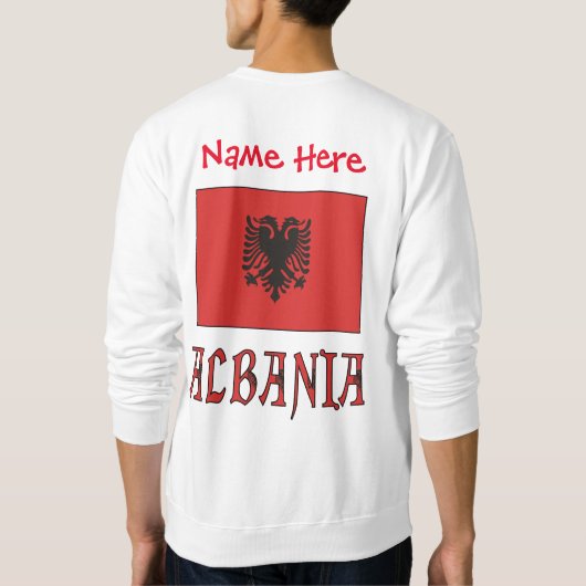 Albanië Albanese vlag rood gepersonaliseerd Trui (Achterkant)